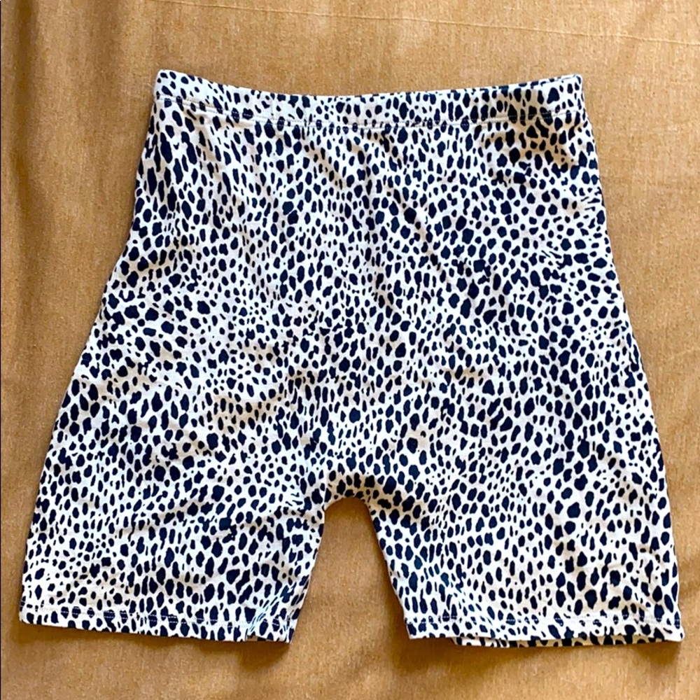 John Galt Leopard Griffin Biker Shorts